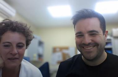 Carmen Pardo, educadora social de la Residència Santa Maria del Tura, i Sergi Plana, implicats en el projecte. 