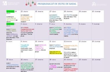 Programa de Navidad 2025 de la Residència Santa Maria del Tura.