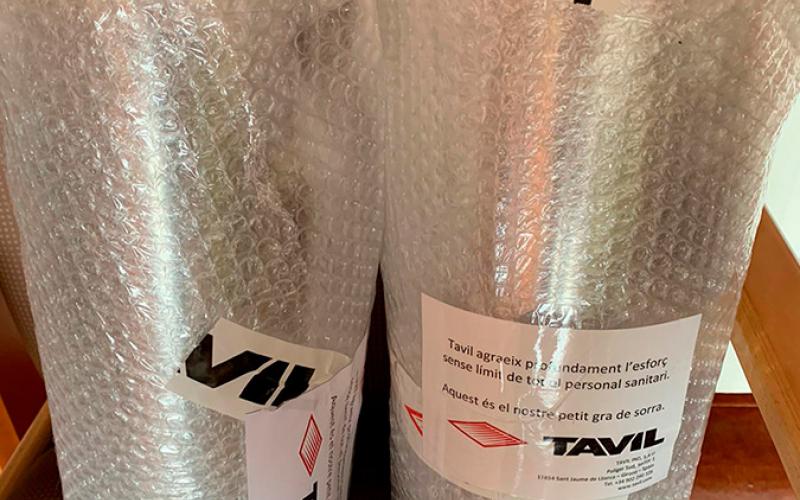 La empresa Tavil dona 50 viseras de protección contra la COVID-19