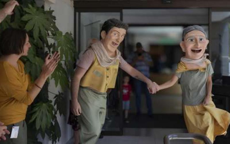 El Pep i la Tureta, els capgrossos de la Residència Santa Maria del Tura.