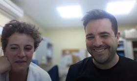 Carmen Pardo, educadora social de la Residència Santa Maria del Tura, i Sergi Plana, implicats en el projecte. 